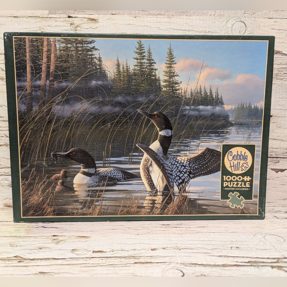 Common Loons Cobble Hill Jigsaw Puzzle 1000 Pieces Poster Included Complete